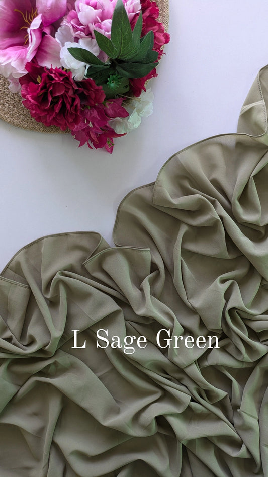 Shades of Green Georgette Hijab