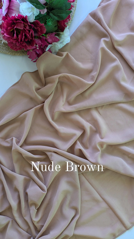 Shades of Brown Georgette Hijab