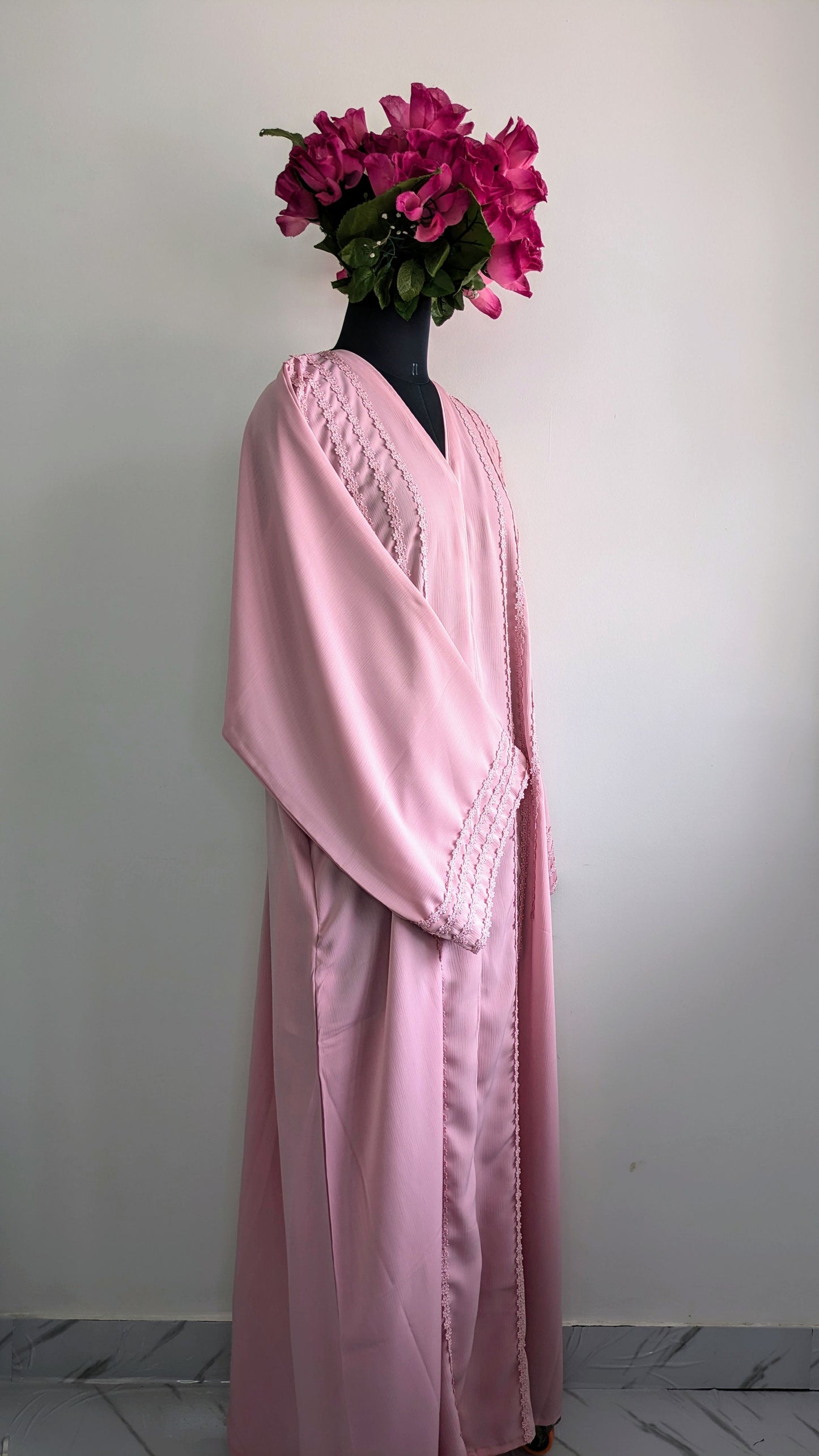 Asma Powder Pink Abaya