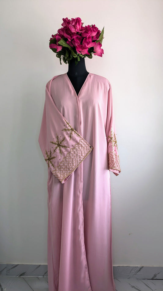 Aisha Powder Pink Abaya