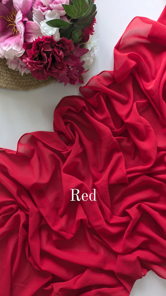 Shades of Red Georgette Hijab