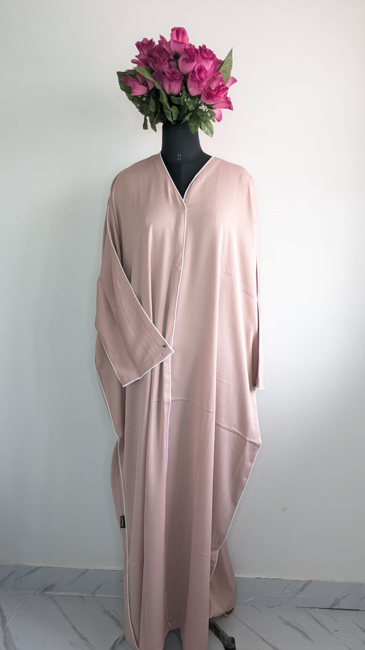 Ziah Peach Kaftan Abaya